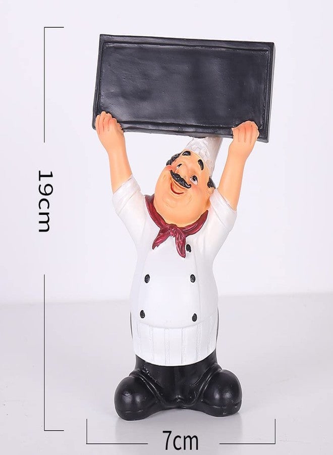 SMANTA Hands Holding Black Writable Message Board Chef Figures Model Decorative, Italian Resin Cooking Chef Statues for Tabletop Kitchen Decor Collectible Housewarming Gifts - Image 2