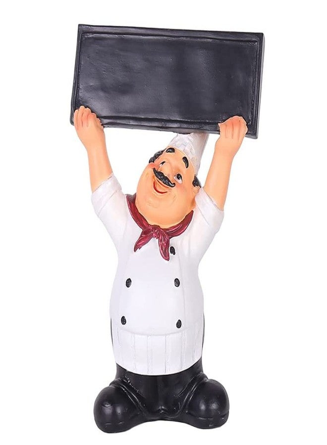 SMANTA Hands Holding Black Writable Message Board Chef Figures Model Decorative, Italian Resin Cooking Chef Statues for Tabletop Kitchen Decor Collectible Housewarming Gifts - Image 1
