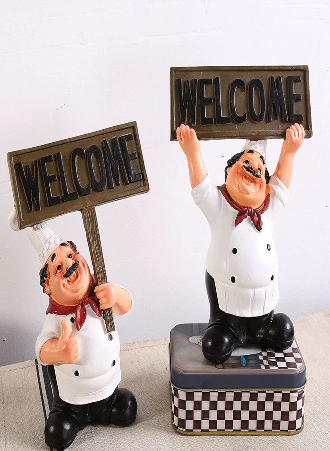 SMANTA Hands Holding Black Writable Message Board Chef Figures Model Decorative, Italian Resin Cooking Chef Statues for Tabletop Kitchen Decor Collectible Housewarming Gifts - Image 5