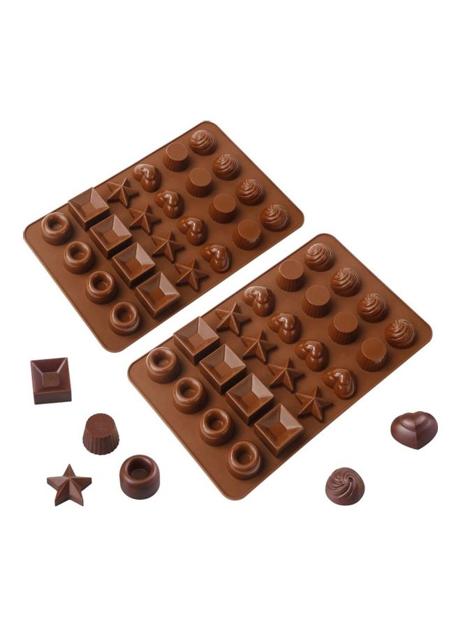 NIBEMINENT 2 Pack Hot Chocolate Bomb Molds Semi Sphere 6 Holes Silicone Mold for Baking Cake DIY, Candy, Pudding multicolour - Image 1