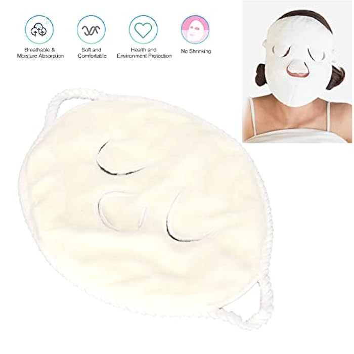 Brrnoo Heated Compress Towel for Spa Facial Steaming, Reusable Warming Face Mask with Cooling Eye Mask Function Migraine Relaxation Set - Image 4