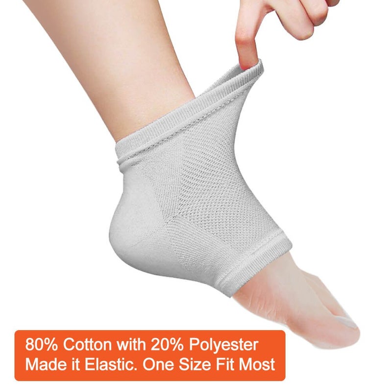 Selizo 5 Pairs Moisturizing Gel Heel Socks Open Toe Socks for Dry Hard Cracked Heels, 5 Colors - Image 4