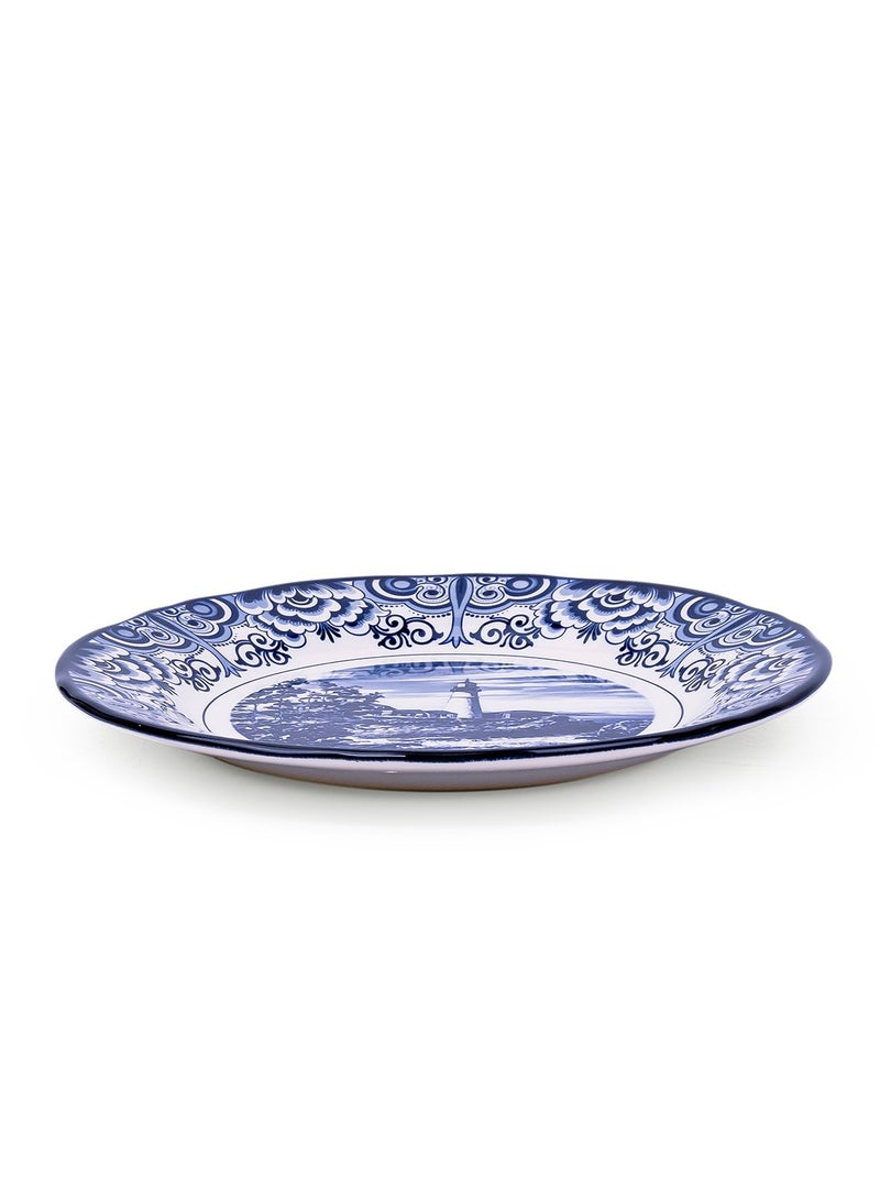Claytan Lighthouse Blue 8-Inch Ceramic Salad Plate - Image 2