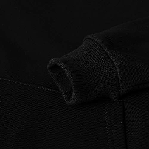 Spring&Gege Youth Solid Pullover Sport Hoodies Soft Kids Hooded Sweatshirts for Boys and Girls Size 9-10 Years Black - Image 5