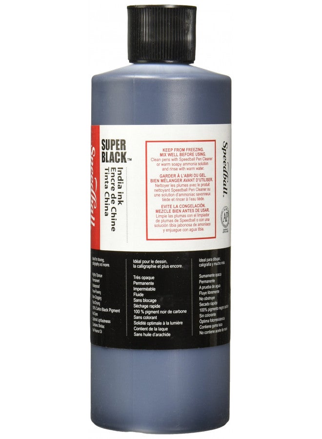 Speedball - 3378 Super Black India Ink, 1 Pint - 404696 - Image 2