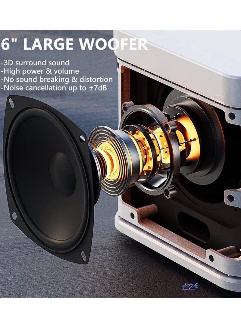 ELTRAZONE جهاز كاريوكي مع 2 ميكروفونات لاسلكية – نظام PA محمول بلوتوث، صدى وقطع صوت، دعم TF وAUX-in، مثالي للبالغين والأطفال، حفلات المنزل، الاجتماعات، ومتعة الغناء – هدية مثالية لعشاق الكاريوكي، الترفيه العائلي والفعاليات - Image 2