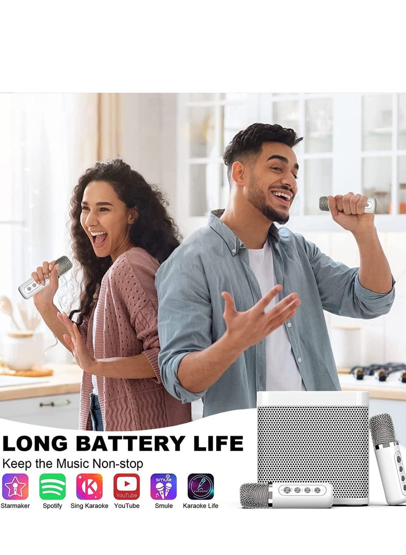 ELTRAZONE جهاز كاريوكي مع 2 ميكروفونات لاسلكية – نظام PA محمول بلوتوث، صدى وقطع صوت، دعم TF وAUX-in، مثالي للبالغين والأطفال، حفلات المنزل، الاجتماعات، ومتعة الغناء – هدية مثالية لعشاق الكاريوكي، الترفيه العائلي والفعاليات - Image 4