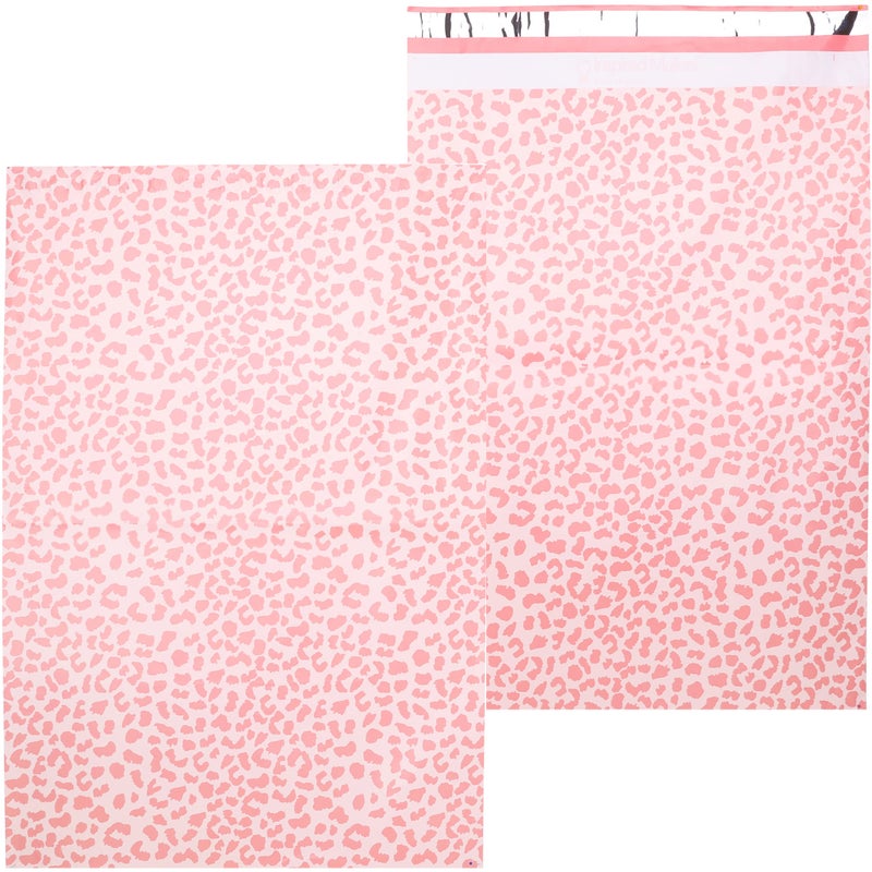 Inspired Mailers - Poly Mailers 16x22-50 Pack - Rose Gold Cheetah - Large Mailing Envelopes - Large Shipping Envelopes - Large Shipping Bags - Big Mailers - Image 1