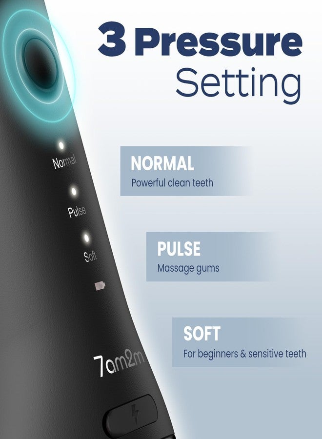 7AM2M Portable Water Flosser Cordless, Water Flosser with 3 Modes and 2 Jet Tips, USB C Rechargeable, IPX7 Waterproof, Dental Water Flosser for Travel and Home Use (Black - Image 2