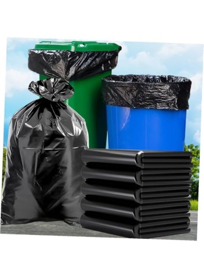 أكياس قمامة كبيرة 50 قطعة أكياس بلاستيكية ثقيلة لحمل النفايات 60X90 بوصة مقاومة للتمزق للاستخدام في المطبخ والحدائق والتنظيف التجاري - Image 5