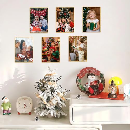 Bolidery Acrylic Picture Frames 4x6 Set of 6,Gold Photo Frames Collage Wall Decor,No Drilling 4x6 Floating Hanging Picture Frames for Home, School, Office - Gold Color - Image 5