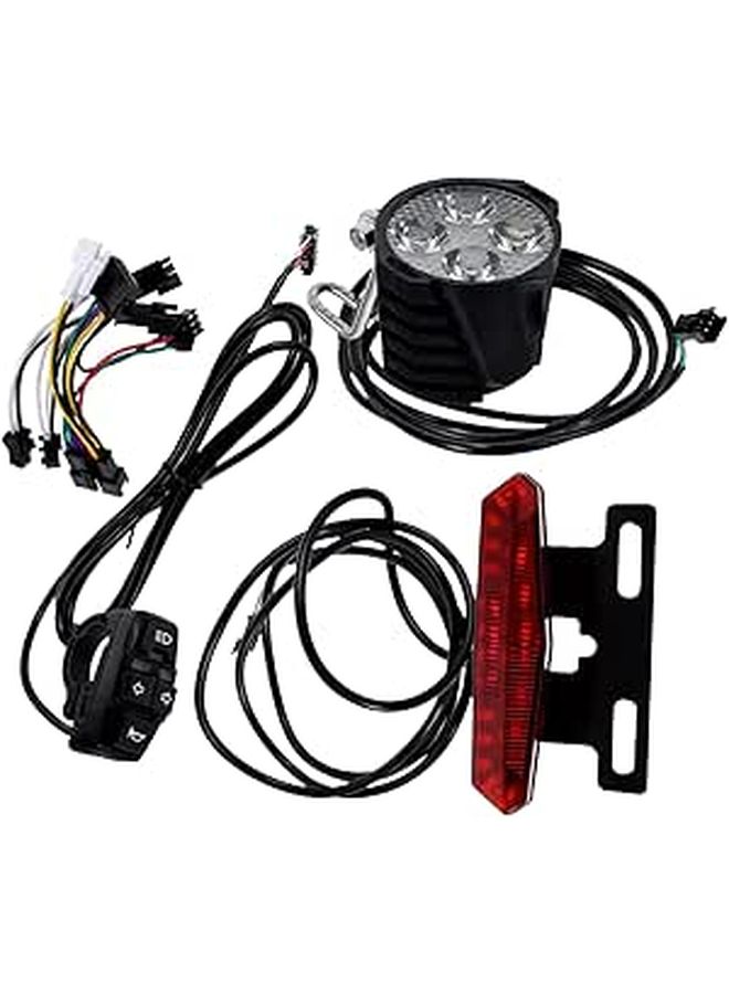 Alipis Led Bicycle Light Set With Tail Lights Brake Turn Signals And Horn - Image 1