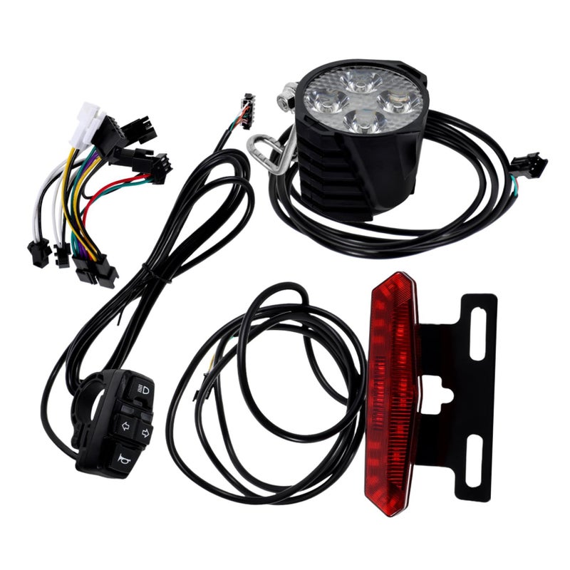 Alipis Led Bicycle Light Set With Tail Lights Brake Turn Signals And Horn - Image 2
