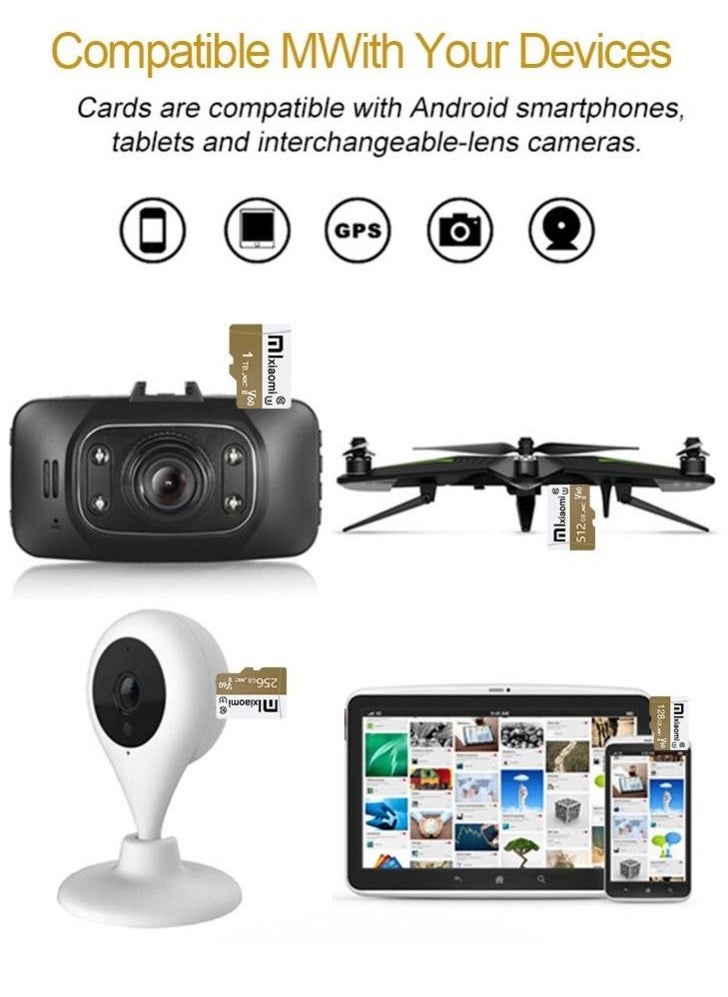 Xiaomi TF SD Card V60 Pro Micro SDXC Class 10 Memory Card High Speed Flash SD Card 256 GB Expanded Data Storage
