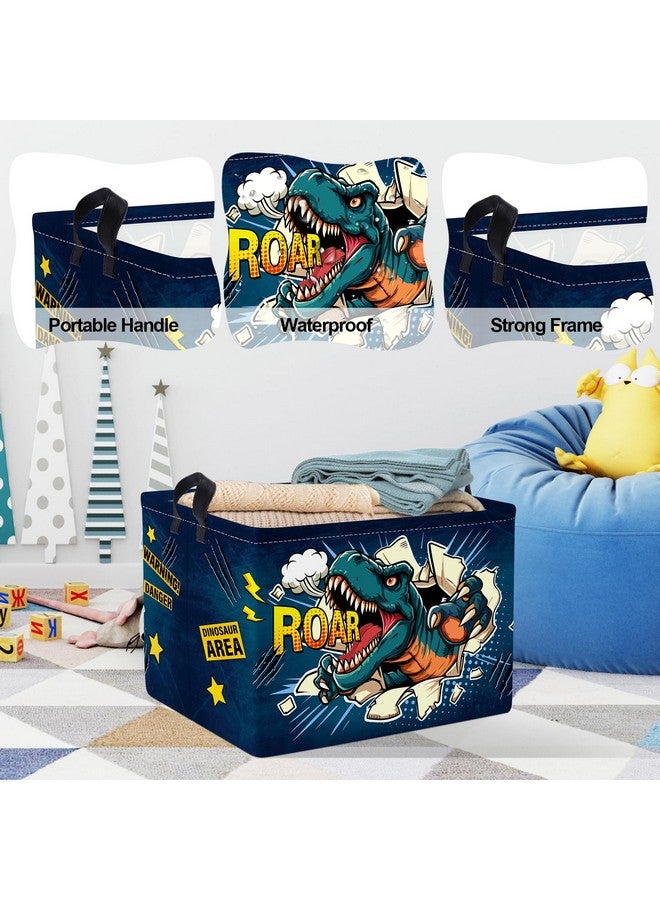 Clastyle 3D Dinosaur Kid Storage Basket Star Boy Gift Toy Box Baby Laundry Hamper Collapsible Clothes Organizer Nursery Bin for Bedroom, Roaring, 40 * 30 * 30 cm - Image 4