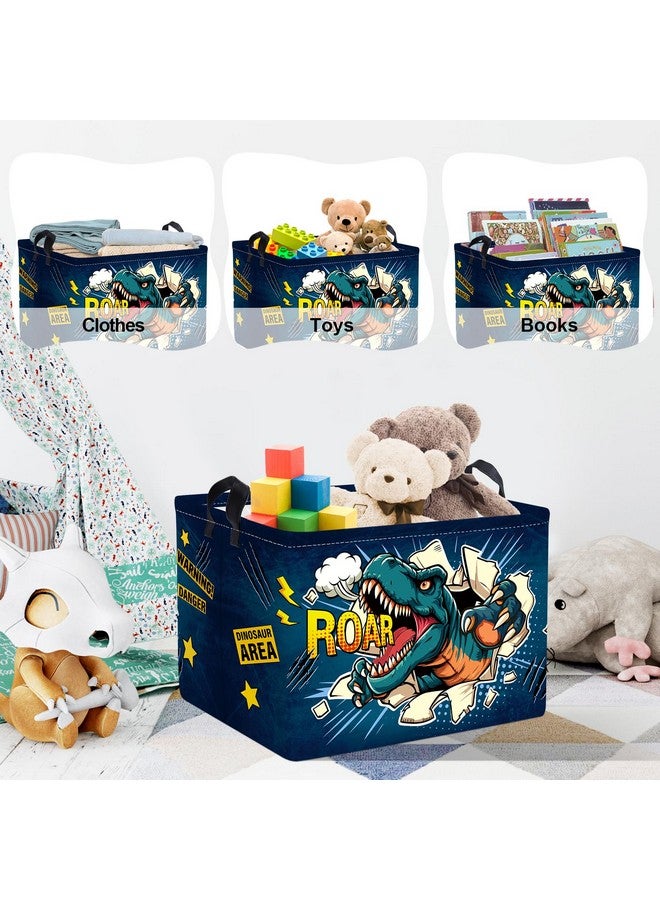 Clastyle 3D Dinosaur Kid Storage Basket Star Boy Gift Toy Box Baby Laundry Hamper Collapsible Clothes Organizer Nursery Bin for Bedroom, Roaring, 40 * 30 * 30 cm - Image 5