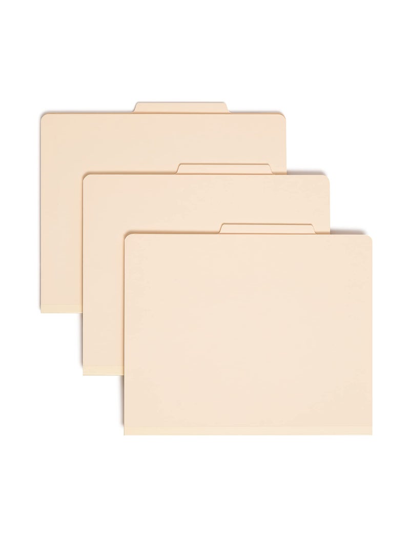 Smead Classification File Folder, 1 Divider, 2" Expansion, 2/5-Cut Tab, Letter Size, Manila, 10 per Box (13700) - Image 3
