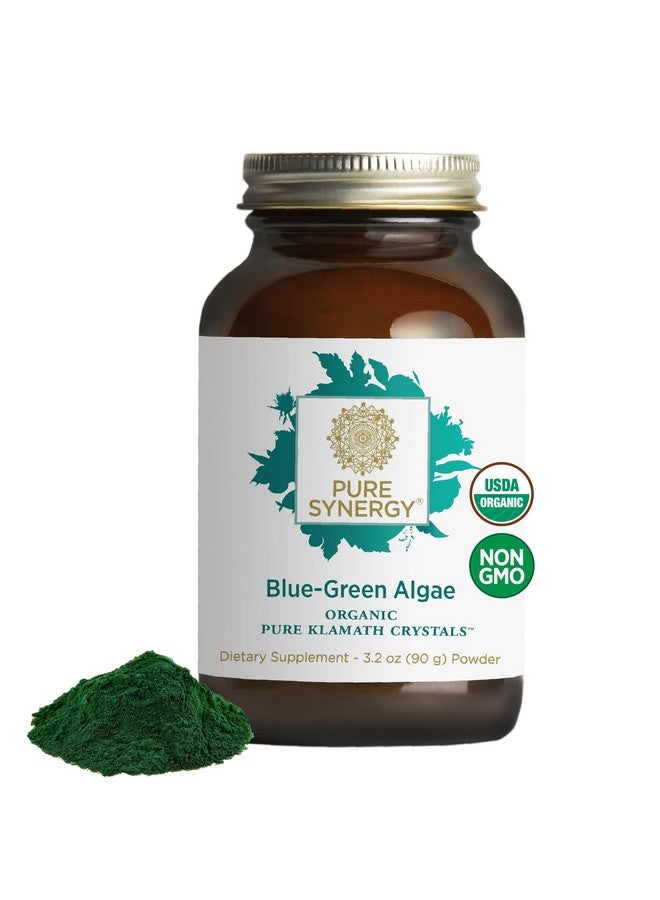 Pure Synergy مسحوق الطحالب الزرقاء-الخضراء النقية | مسحوق سوبر فود مع الكلوروفيل | مكمل الطحالب الزرقاء-الخضراء العضوي AFA | يدعم الطاقة، وضوح الذهن، وإزالة السموم (3.2 أونصة)  - Image 1