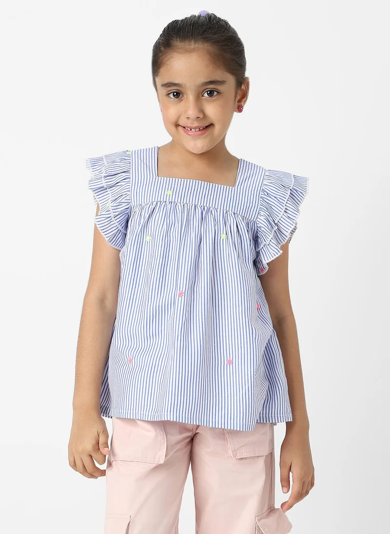Nautinati Nautinati Girls Cotton Striped Top
