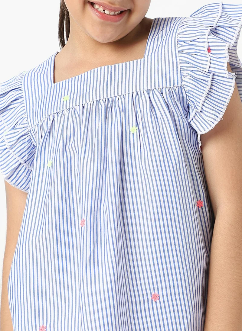 Nautinati Nautinati Girls Cotton Striped Top