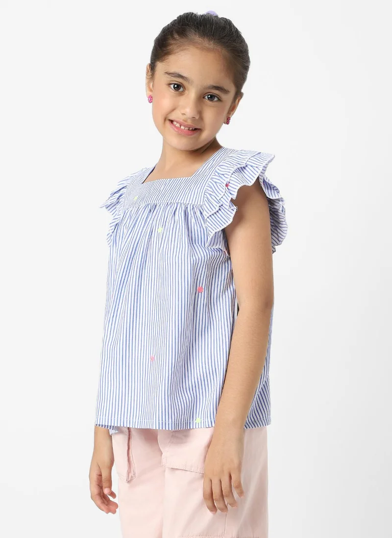 Nautinati Nautinati Girls Cotton Striped Top