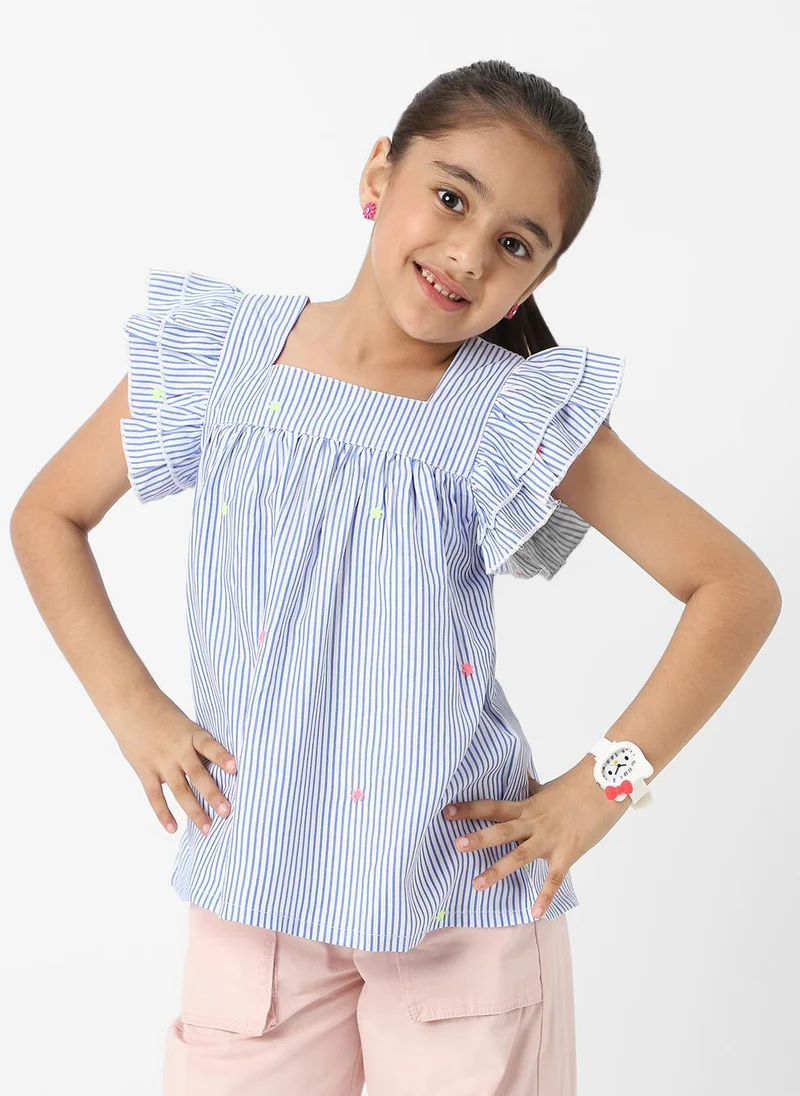 Nautinati Nautinati Girls Cotton Striped Top