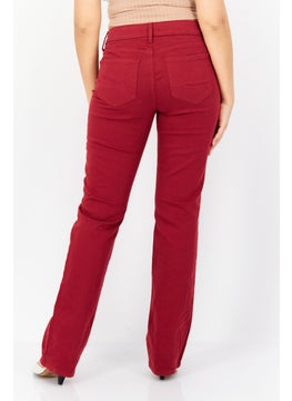 NYDJ Women Straight Fit Solid Stretchable Jeans, Maroon  - Image 3