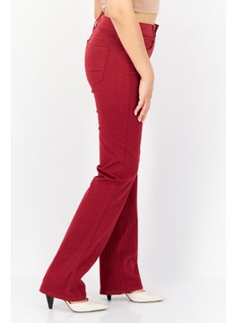 NYDJ Women Straight Fit Solid Stretchable Jeans, Maroon  - Image 2