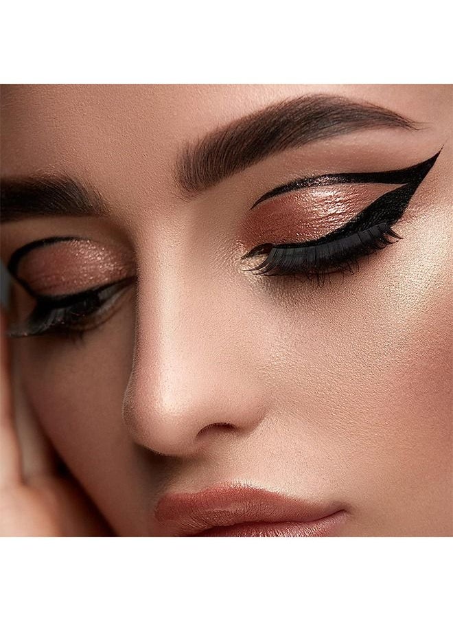 HS - 2Pcs Eyeliner Tool Template, Eyeliner Makeup Aid Tool,10 in 1 Eyelash, Eyeshadow, Eyeliner Applicator Guide Tool for Makeup, Easy to Use, Suitable for Beginners - Image 1
