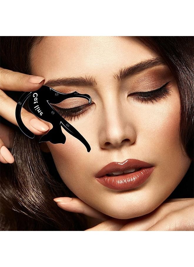 HS - 2Pcs Eyeliner Tool Template, Eyeliner Makeup Aid Tool,10 in 1 Eyelash, Eyeshadow, Eyeliner Applicator Guide Tool for Makeup, Easy to Use, Suitable for Beginners - Image 1