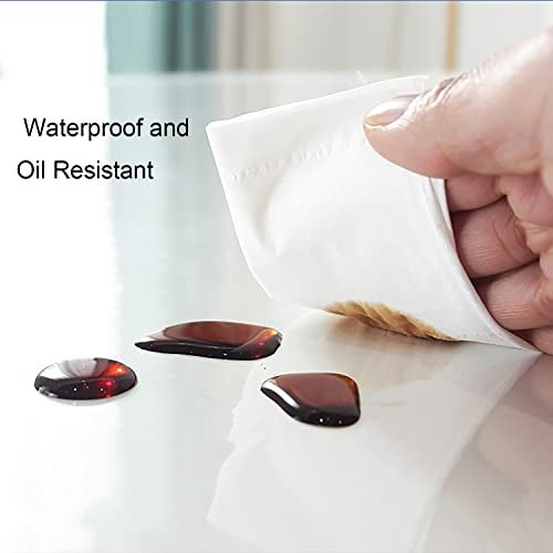 PlentifulHome Clear Protect Tablecloth Oval Vinyl Waterproof Oil and Scratch Resistant Protective Cover for Family Dining Table and Coffee Table Picnic 5270 Inch - Image 3