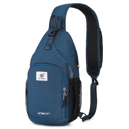 SKYSPER Sling Bag RFID Crossbody Sling Backpack Cross Body Shoulder Bag Travel Hiking Daypack for Women Men(Blue) - Image 1