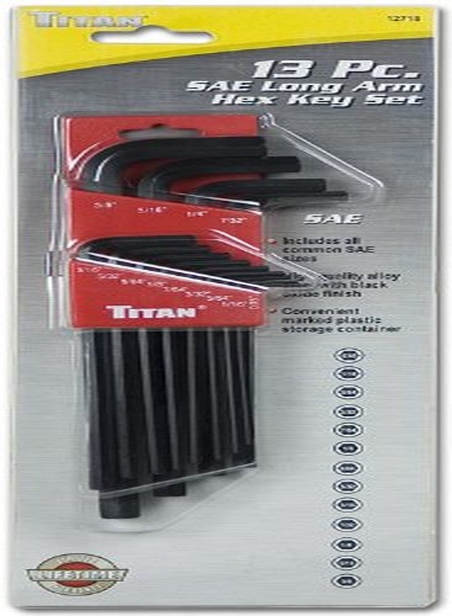 Titan 12718 SAE Long Arm Hex Key Set - 13 Piece - Image 3