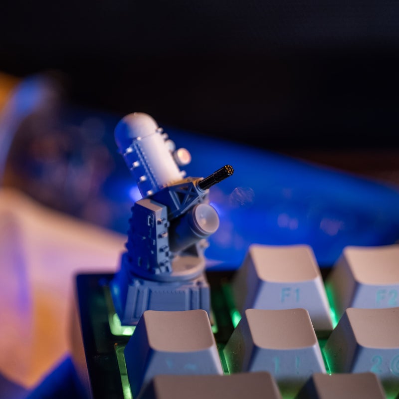 غطاء مفاتيح يدوية من راتنج CIWS، متوافقة مع مفاتيح Cherry MX، مفاتيح لوحة المفاتيح الميكانيكية DIY بهدايا عيد ميلاد ذات طابع عسكري للاعبي الألعاب - Image 4