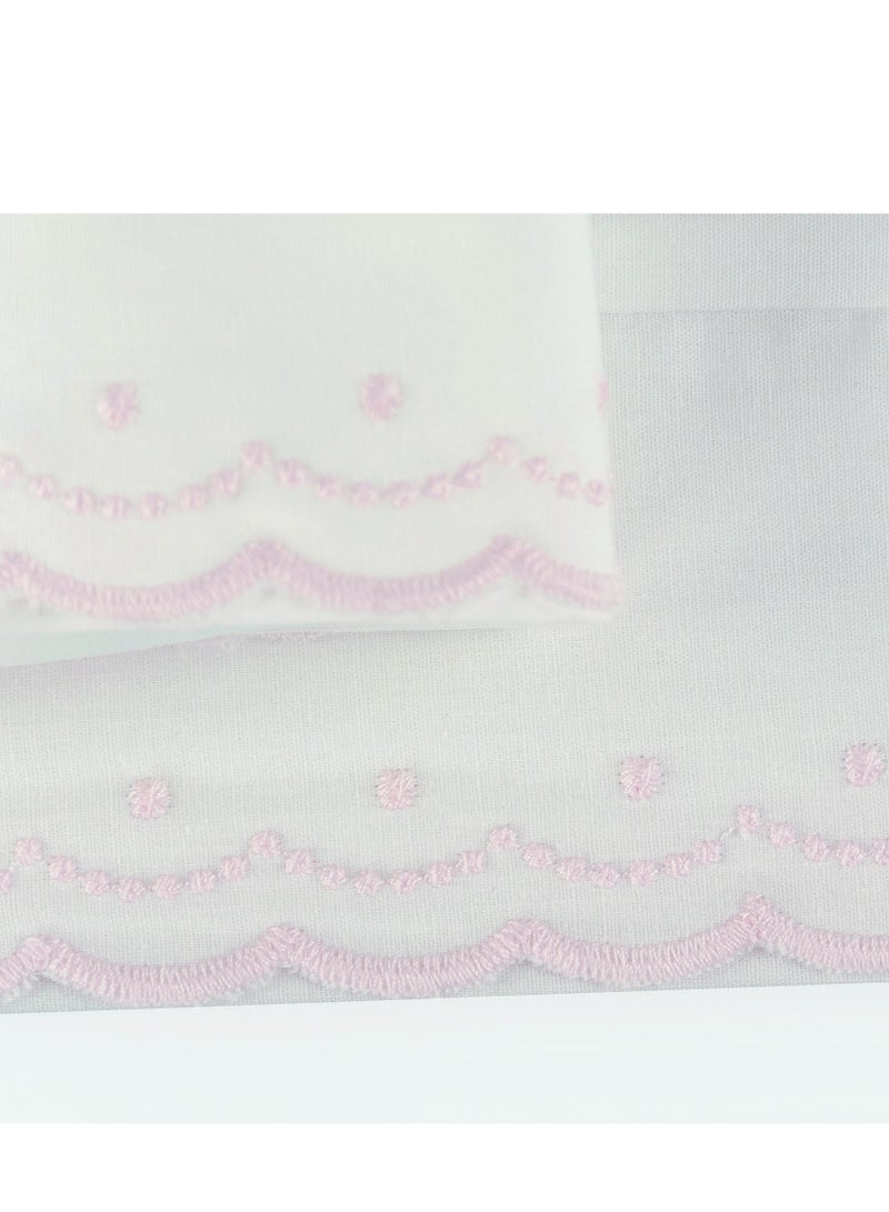 Bumble & Bird - Plumeti Baby Bedding Set For Moses Basket - 3pcs - Pink - Image 4