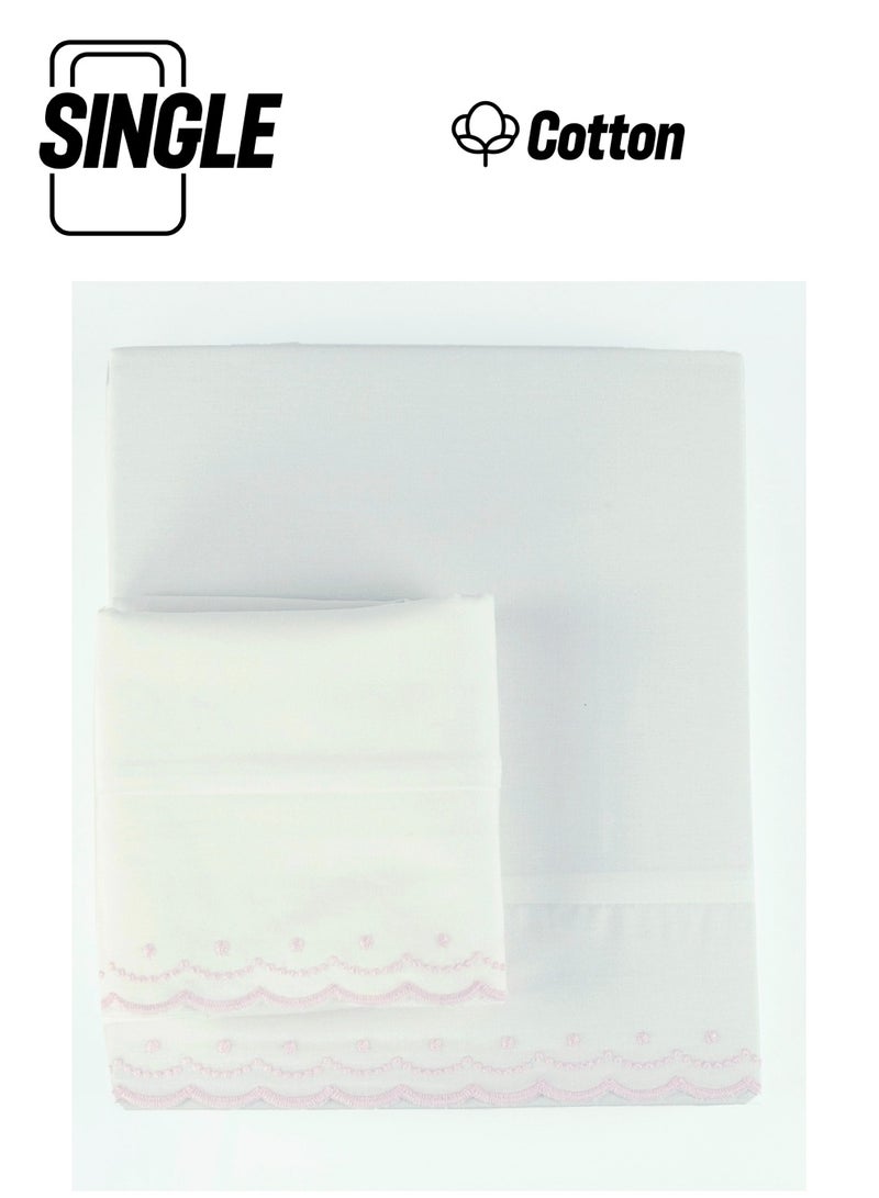 Bumble & Bird - Plumeti Baby Bedding Set For Moses Basket - 3pcs - Pink - Image 1