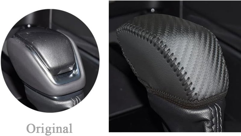 Genuine Leather Gear Shift Knob Cover Trim Protector Cap for Toyota SUV 2019-2021 2022 2023 2024 2025 RAV4 2026 Corolla Cross 2020-2026 Highlander 2024 2025 Grand Highlander Accessories - Image 2