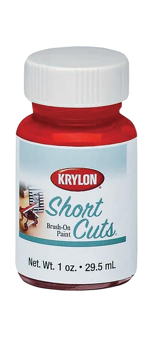 Krylon KSCB005 Short Cuts Brush-On Paint, 1-Ounce, Red Pepper - Image 1