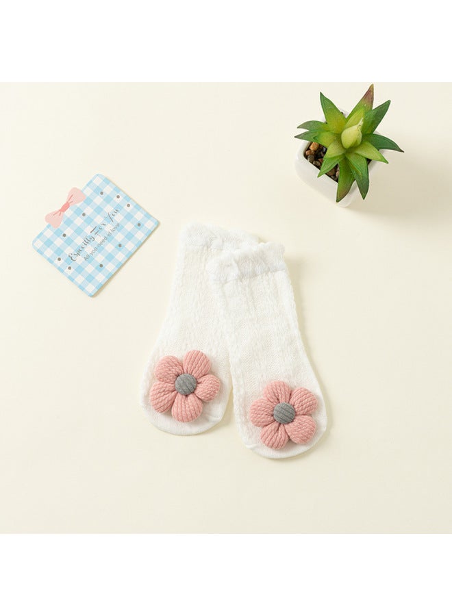 Newborn Baby Socks Spring And Summer Thin Style Baby Cartoon Mesh Breathable Super Cute Non-binding Infant Socks