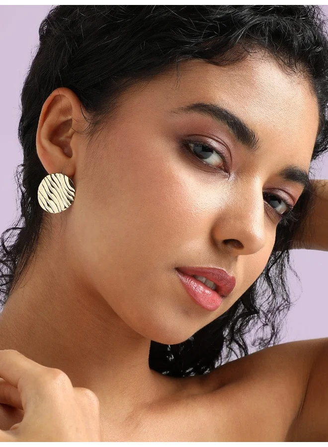 SOHI Pack Of Textured & Almond Artificial Stud Earring Jewellery