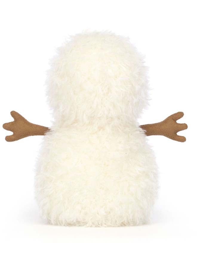 Jellycat Little Snowman – Soft White Plush Snowman with Carrot Nose & Twig Arms – 18cm Winter Toy for Kids, Christmas Décor & Gifting - Image 4