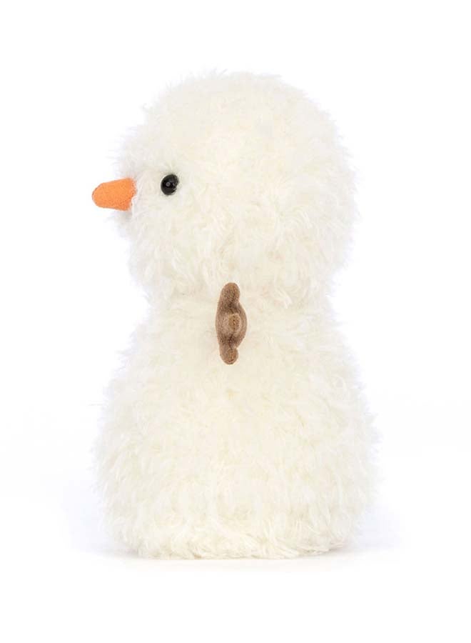 Jellycat Little Snowman – Soft White Plush Snowman with Carrot Nose & Twig Arms – 18cm Winter Toy for Kids, Christmas Décor & Gifting - Image 2