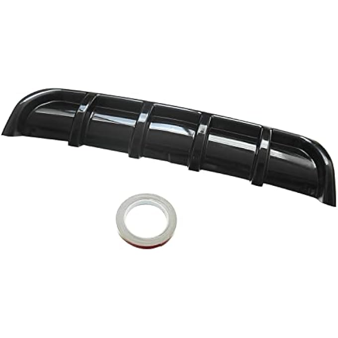 rayihni Universal Car Rear Bumper Lip Diffuser 6 Fin Shark Fin Style Car Back Bumper Spoiler Lip Splitter - Image 4