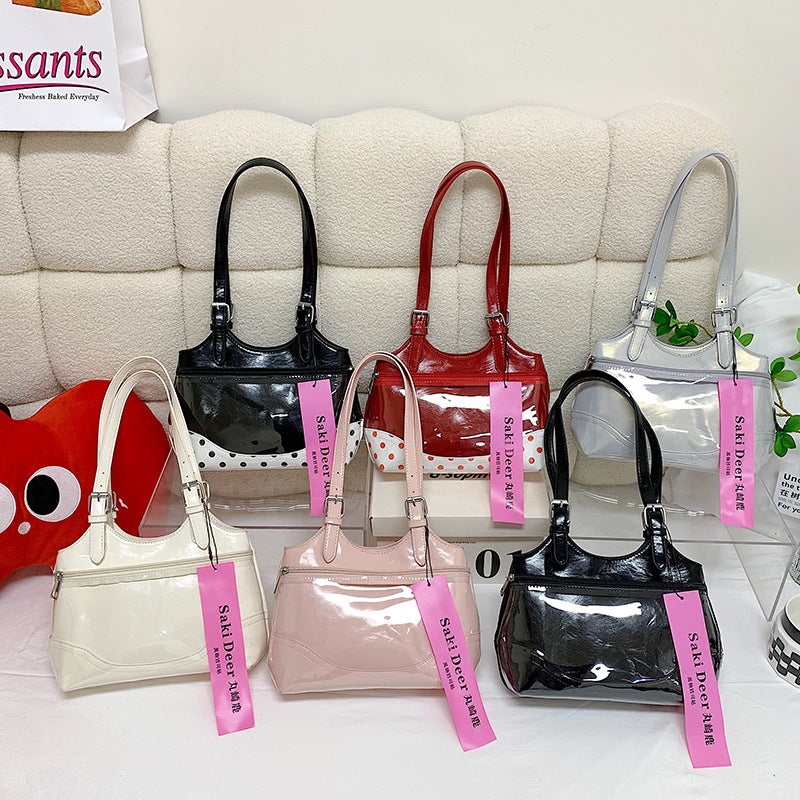 Japanese-Style Cute Anime Badge Girl Student Shoulder Bag Versatile Ins Women'S Handbag Underarm Bag - Image 5