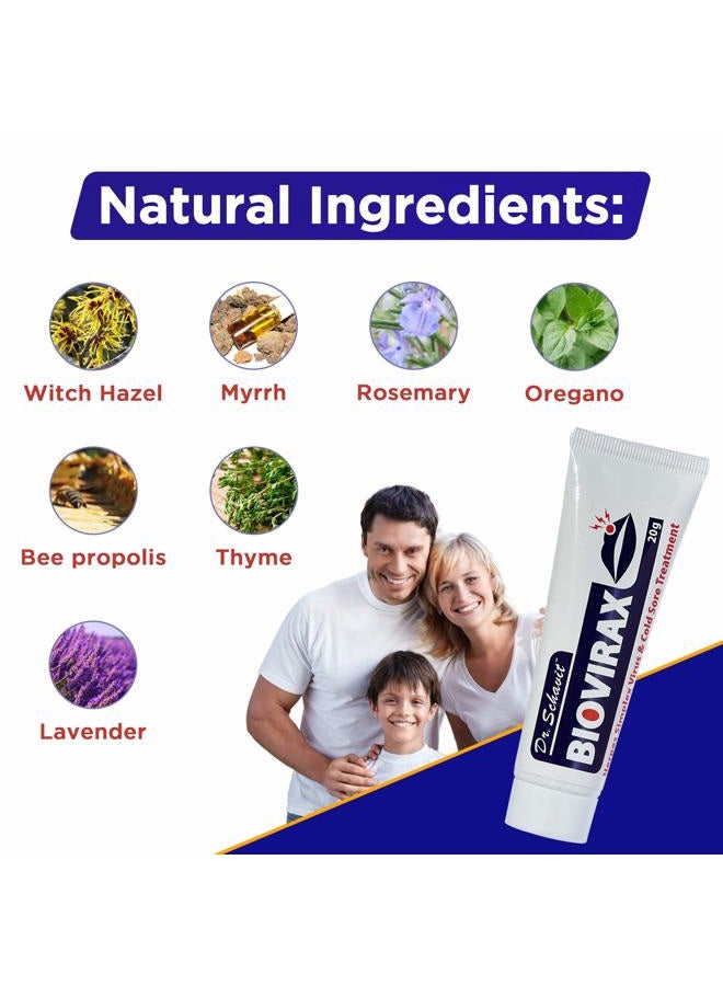 Dr. Schavit BioVirax Cold Sore Treatment – Natural Healing Cream, Prevent Spread of Cold Sores – Home Remedy, Easy Application 20 mg - Image 3