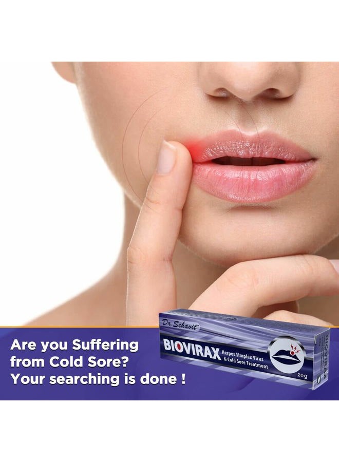Dr. Schavit BioVirax Cold Sore Treatment – Natural Healing Cream, Prevent Spread of Cold Sores – Home Remedy, Easy Application 20 mg - Image 2