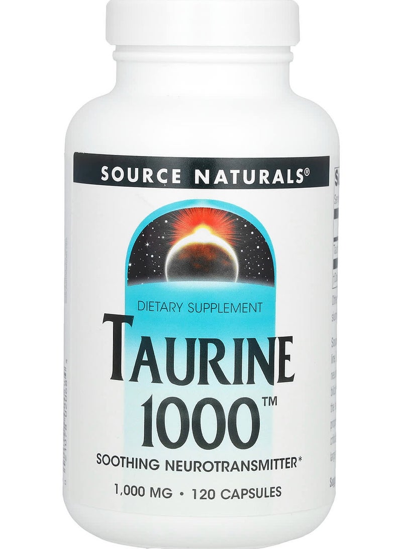 Taurine 1000, 1,000 mg, 120 Capsules