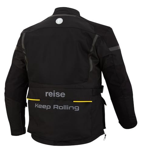 Reise - PineAir Summer Adventure Touring Jacket | Durable, breathable, and designed for diverse terrains | CE Level 2 Safetech armor | Superior ventilation | Waterproof pockets - Black Color - Image 5
