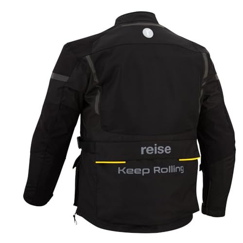 Reise - PineAir Summer Adventure Touring Jacket | Durable, breathable, and designed for diverse terrains | CE Level 2 Safetech armor | Superior ventilation | Waterproof pockets - Black Color - Image 4
