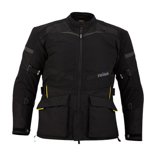 Reise - PineAir Summer Adventure Touring Jacket | Durable, breathable, and designed for diverse terrains | CE Level 2 Safetech armor | Superior ventilation | Waterproof pockets - Black Color - Image 1